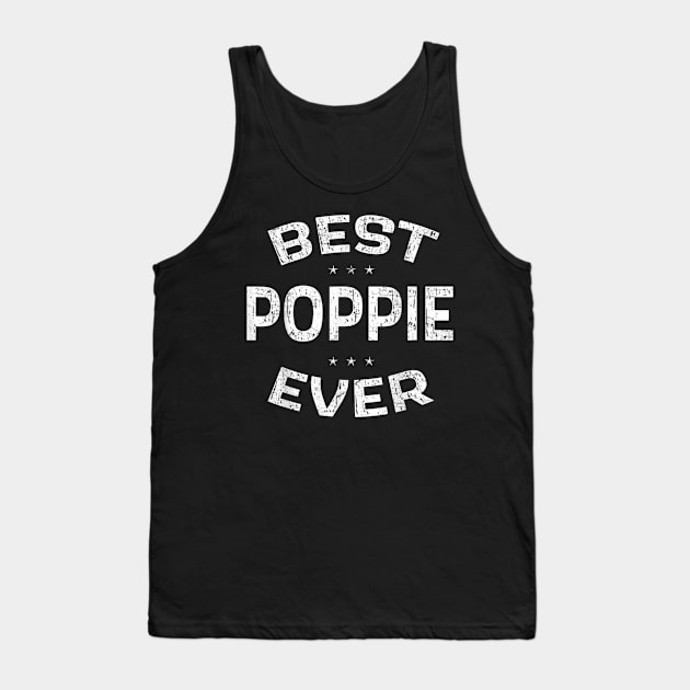 Garndpa Gifts Best Poppie Fathers Day for Grandparents Tank Top by Jennifer Wirth